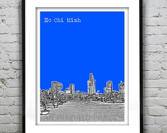 Ho Chi Minh Vietnam Poster Art Print Skyline