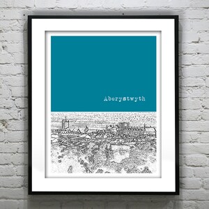 Aberystwyth Wales Poster Art Print UK Wales United Kingdom Item T5267