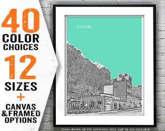 Potosi Wisconsin Poster Skyline Art Print WI Item T5061