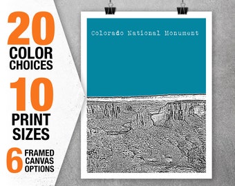 Colorado National Monument CO Skyline Poster Art Print Item T5418