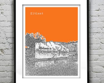 Kitimat Skyline Poster Art Print Canada Item T1110