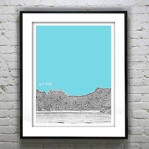 Aruba Skyline Poster Wall Art Item T2542