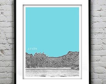 Aruba Skyline Poster Wall Art Item T2542