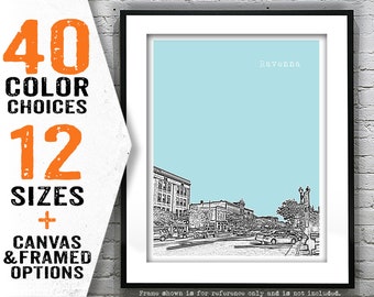 Ravenna Ohio Poster Print Art City Skyline OH Item T4170