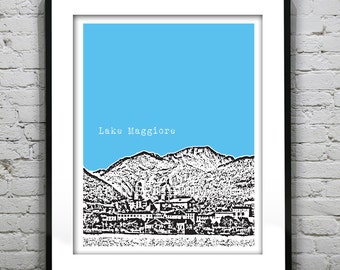 Lake Maggiore Poster  Art Print Europe Italy