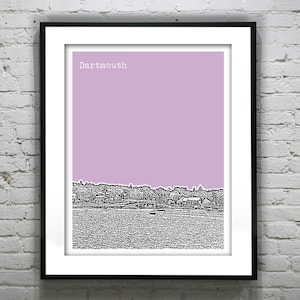 Dartmouth Massachusetts Skyline Poster Art Print Padanaram Bridge MA Item T2444