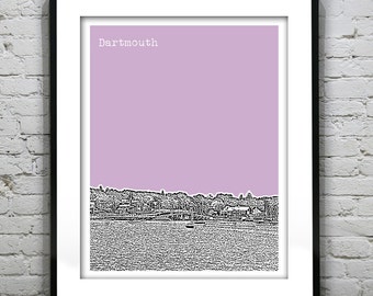 Dartmouth Massachusetts Skyline Poster Art Print Padanaram Bridge MA Item T2444