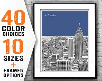 Atlanta Poster Georgia Skyline Art Print GA Item T1893