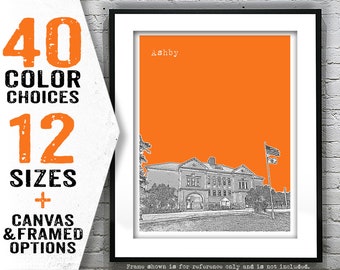 Ashby Massachusetts Skyline Poster Art Print MA Item T2163