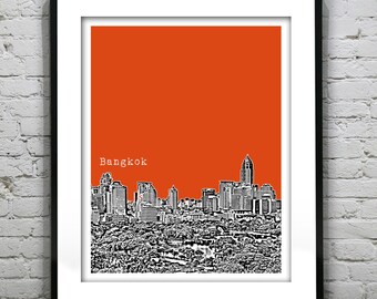 Bangkok Thailand City Skyline Poster Art Print Item T4311