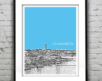 Alexandria Virginia Skyline Poster Art Print Item T2827