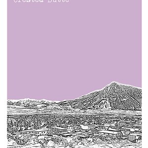 Crested Butte Skyline Poster City Art Print Colorado CO image 2