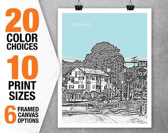 Nanuet New York Poster Print Art NY City Skyline Item T5364