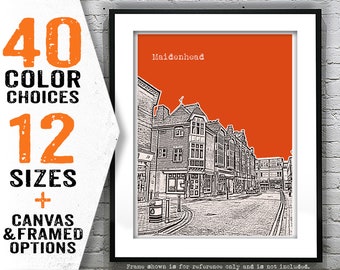 Maidenhead Berkshire Poster Art Print High Street England UK Item T4060