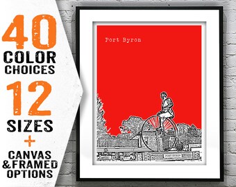 Port Byron Illinois Poster Print City Skyline Art IL Item T2287