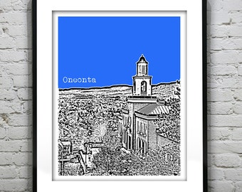 Oneonta New York Poster Print Art NY