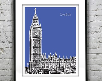 London Poster Art Print Big Ben Britain England Item T2301
