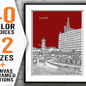 Lagos Nigeria Poster City Art Print Skyline Item T2398