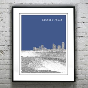 Niagara Falls Skyline New York Ontario Art Print Poster NY ON Item T4361
