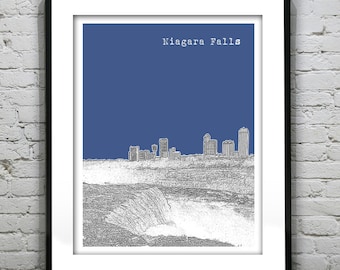 Niagara Falls Skyline New York Ontario Art Print Poster NY ON Item T4361