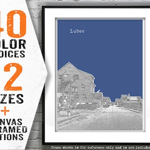 Lubec Skyline Poster Art Print Maine ME Item T4087