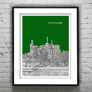 Inverness Scotland Skyline Poster Art Print Item T2714