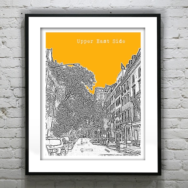 Upper East Side New York Poster Art Skyline Print Item T1202