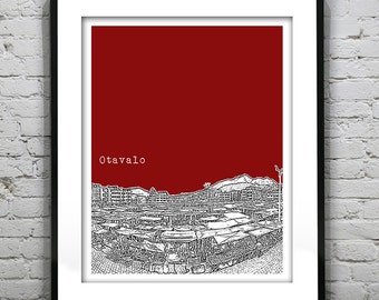 Otavalo Ecuador Poster Print Skyline South America version 2