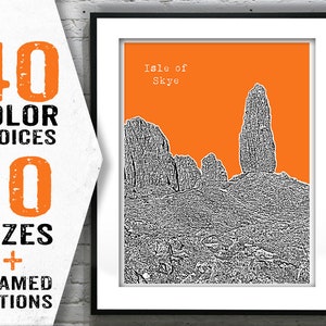 The Old Man of Storr Isle of Skye Scotland Poster Art Print Skyline Item T1388