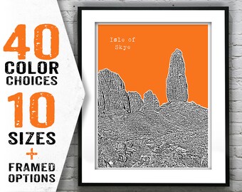 The Old Man of Storr Isle of Skye Scotland Poster Art Print Skyline Item T1388