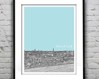 Wakefield Yorkshire England Poster Art Print UK Item T4488