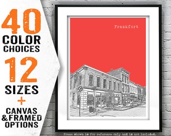 Frankfort KY Poster Art Print Kentucky Item T5135