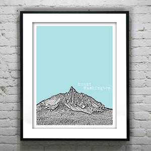 Mount Washington Skyline Poster Art Print  Oregon OR  Item T1323