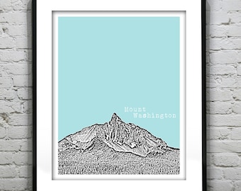 Mount Washington Skyline Poster Art Print  Oregon OR  Item T1323