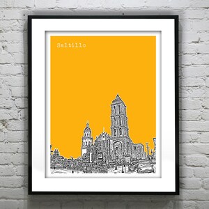 Saltillo Mexico Skyline Poster Art Print