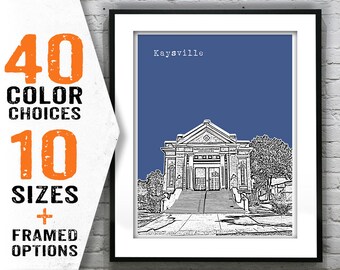 Kaysville Utah Poster Print Art Skyline  UT Item T1605