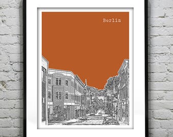 Berlin New Hampshire Poster Print Art Skyline NH Item T1012