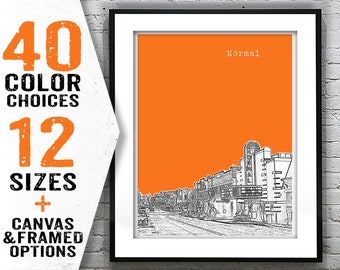 Normal Poster Skyline Wall Art Print Illinois Item T2970