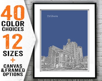 Tribeca New York City Skyline Poster Art Print NYC Item T4041