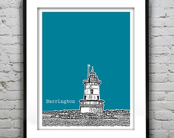 Barrington Skyline Poster Art Print Rhode Island RI Item T5552