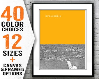 Kralendijk Bonaire Skyline Poster Art Print Item T2427