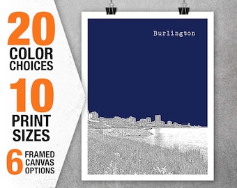 Burlington Ontario Skyline Art Print Poster Canada Item Pic 2