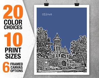 Olivet Skyline Poster Art Print Michigan Item T5537