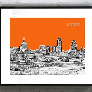 London England Skyline Poster Art Print River Thames UK Item T2312