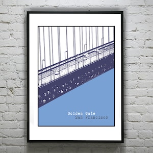 San Francisco Golden Gate Bridge Poster Art Print California CA Item T1193