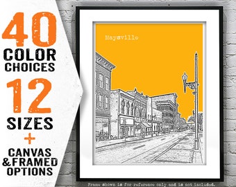 Maysville Kentucky KY Poster Art Print Skyline Item T4939