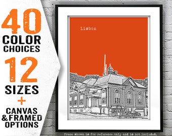Lisbon Poster Art Print City Skyline New Hampshire NH Item T4740