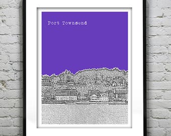 Port townsend Poster Print Art Washington WA Version 1