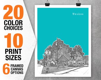 Waukee Iowa Poster Art Print IA Item T5367