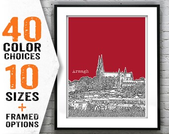 Armagh Ireland Skyline Poster Art Print Item T1491